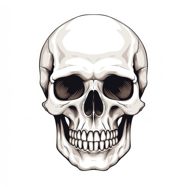 Skull head isolated on white background