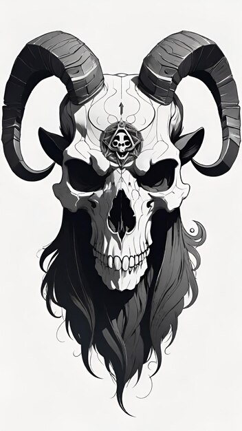 Photo skull head for tshirt design inspiration