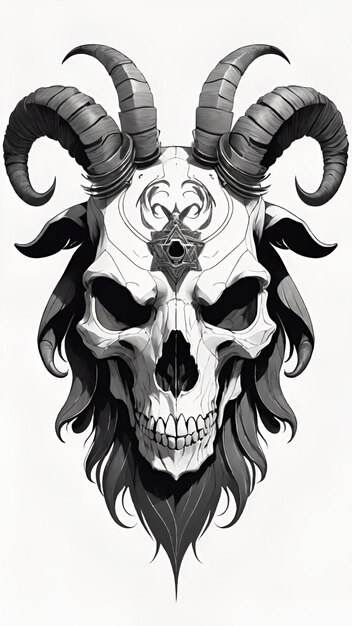 Photo skull head for tshirt design inspiration