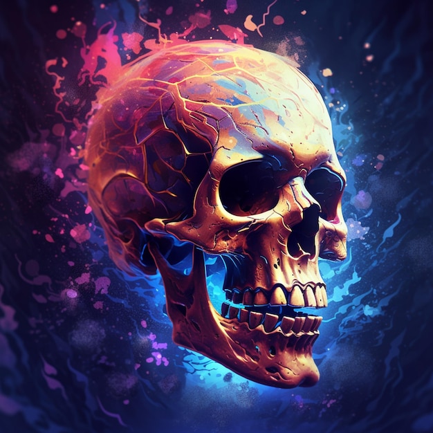 skull head vector illustration