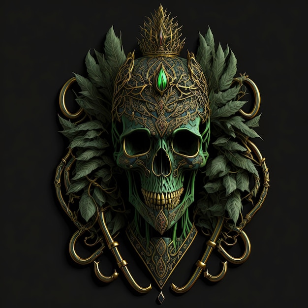 Skull heads of kings throughout history both humans and jinn decorated with jewels gold and diamonds