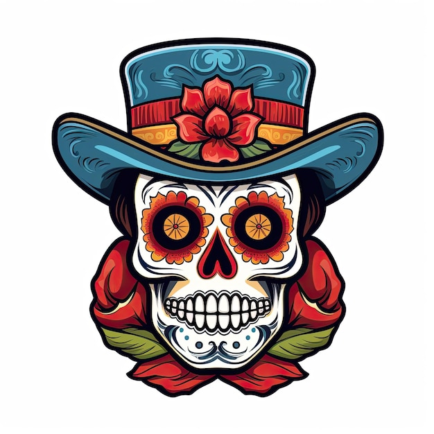 Photo skull icon for day of the dead