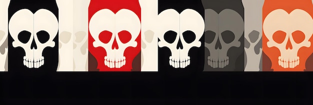 Skull illustration background wallpaper design day of the dead Dia de Muertos