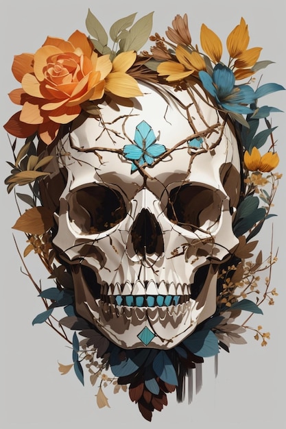 skull illustration logo
