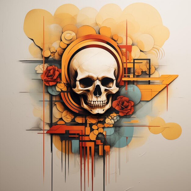 Photo skull illustration