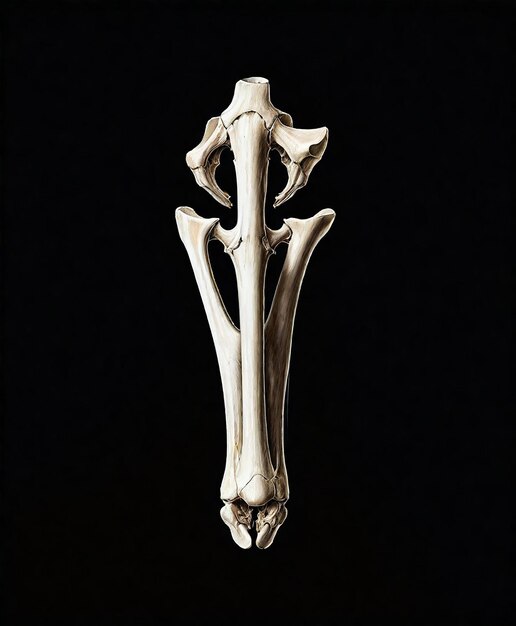 Photo a skull of a kangaroo with a bone on it