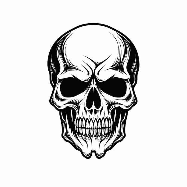 Photo skull for logo brand identity