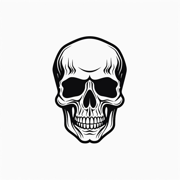 Foto skull logo gaming gratis handtekening schets gevaar schedel winkel mexicaanse schedel logo met de hand getekend