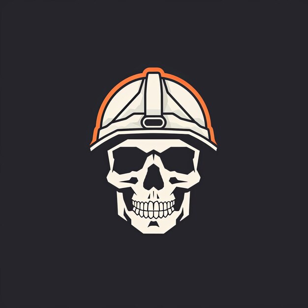 Photo skull mascot cartoon minimalist