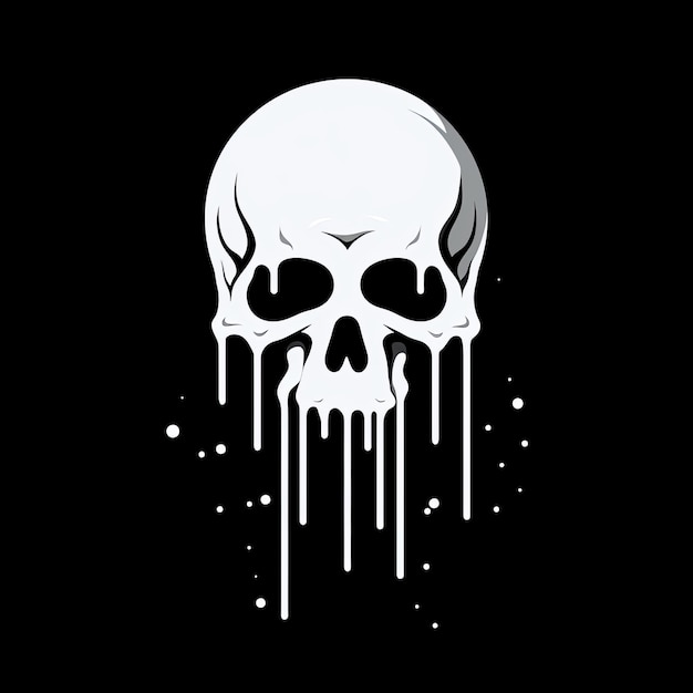 Photo skull mascot cartoon minimalist