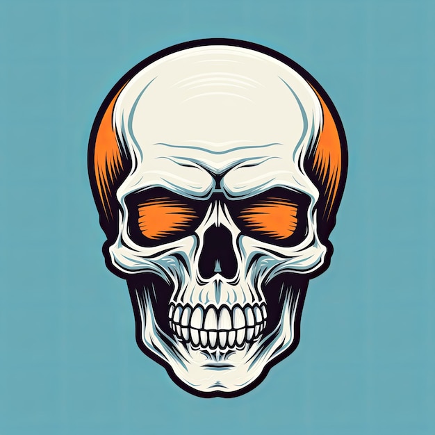 Photo skull mascot logo