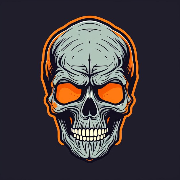 Photo skull mascot logo