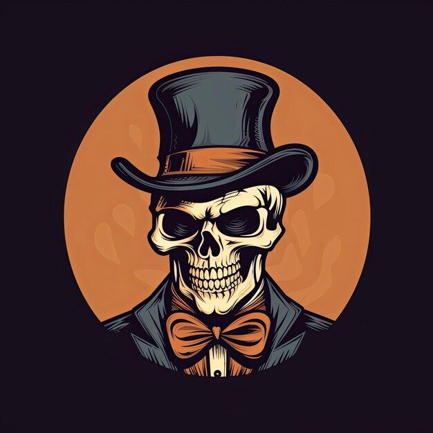 Photo skull mascot logo