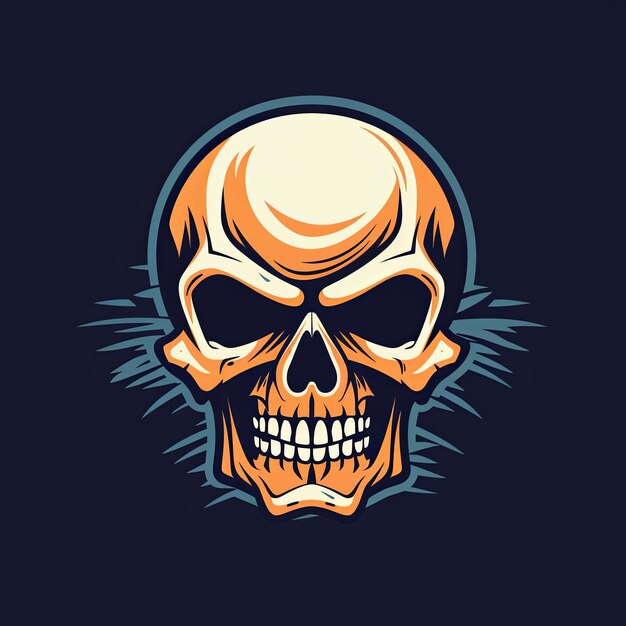 Photo skull mascot logo