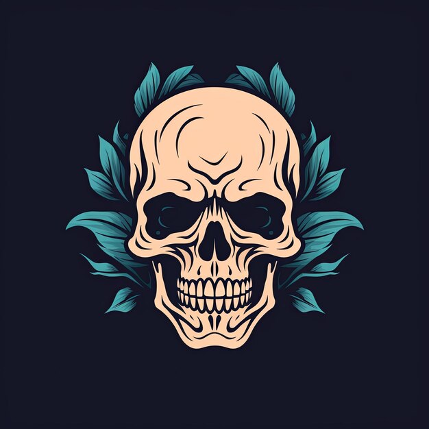 Photo skull mascot logo