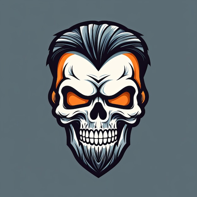 Photo skull mascot logo