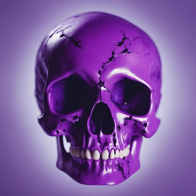 A skull painted in purple deadoftheday wallpaper