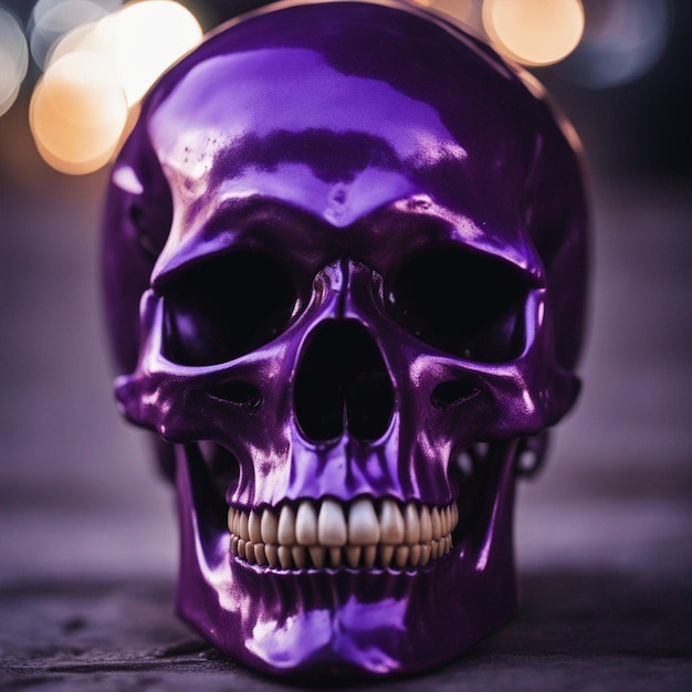 A skull painted in purple deadoftheday wallpaper