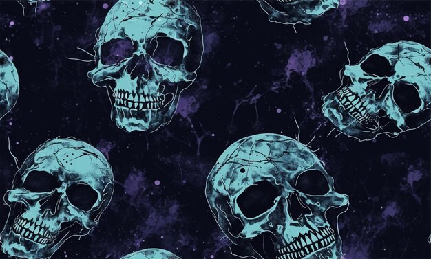 skull pattern and background