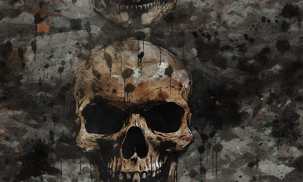 Photo skull pattern and background