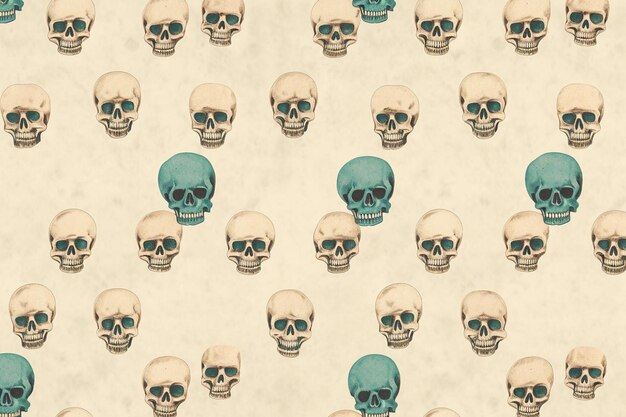 Photo skull pattern images background and copy space