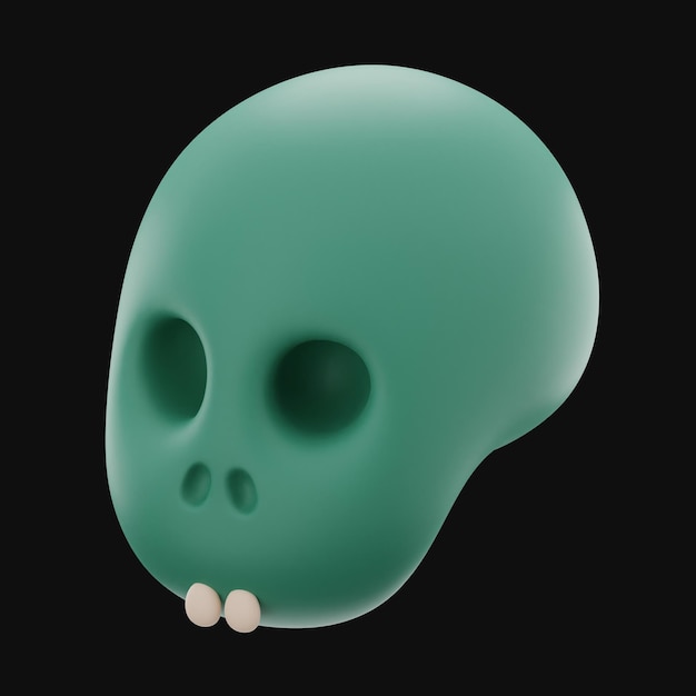 skull premium user interface design icon 3d rendering on isolated background