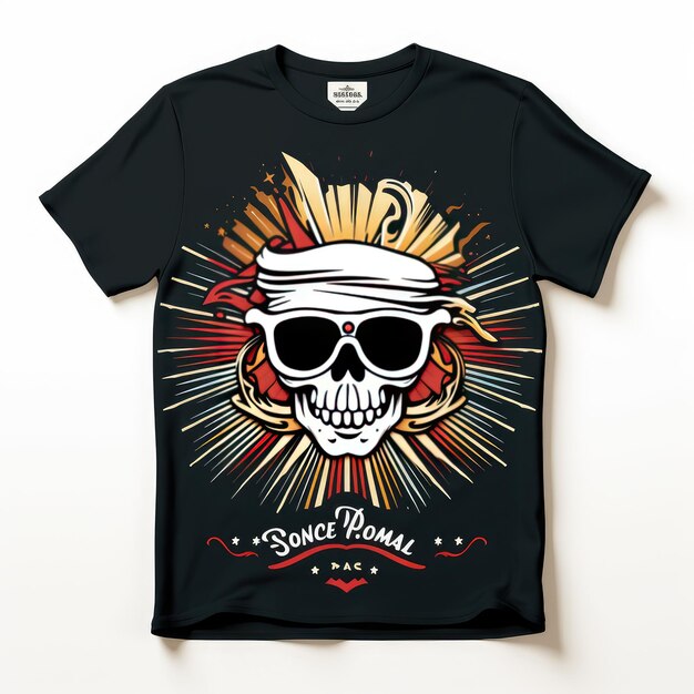 Skull Punk rock Logo design inspirationdesign element for logopostercardbenneremblemt shirt AI Generative