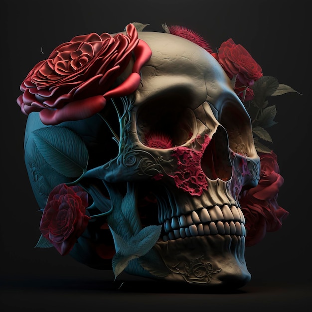 Skull rose