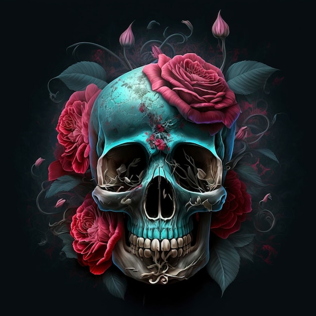 Skull rose