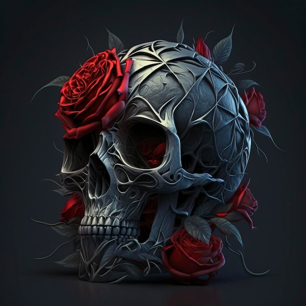 Skull rose