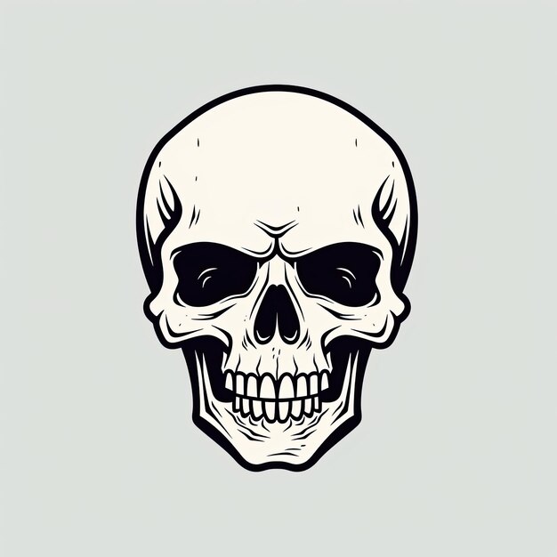 Photo skull vector illustration grunge design element for tattoo or tshirt