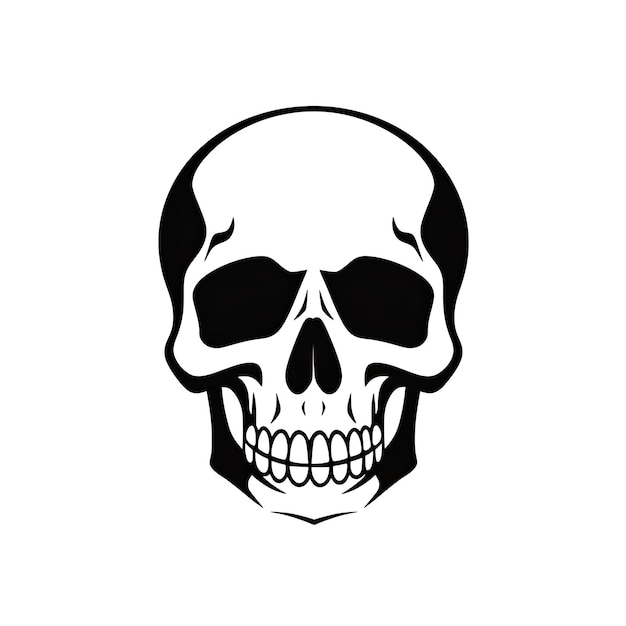 skull vector illustration grunge design element for tattoo or tshirt