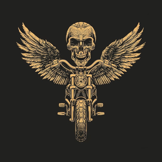 Skull vintage illustration for tshirt design