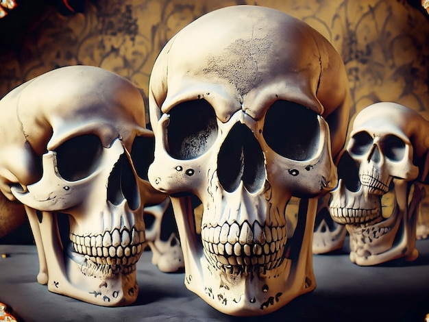 Skull vintage style