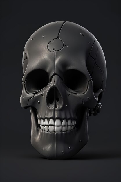 暗い背景の頭蓋骨