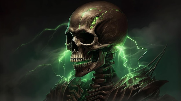 FlameSkull Green flame skull HD wallpaper  Peakpx