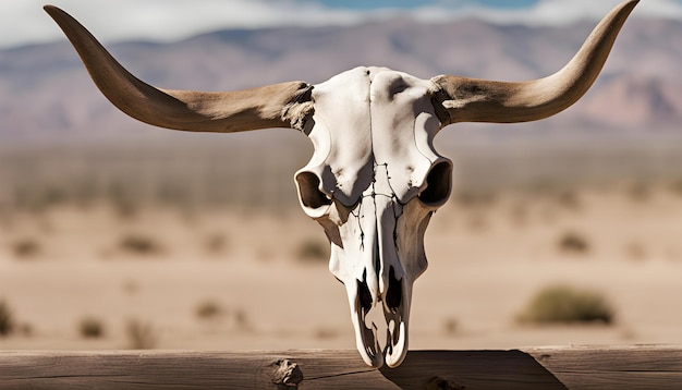 a skull with horns that has a skull on it