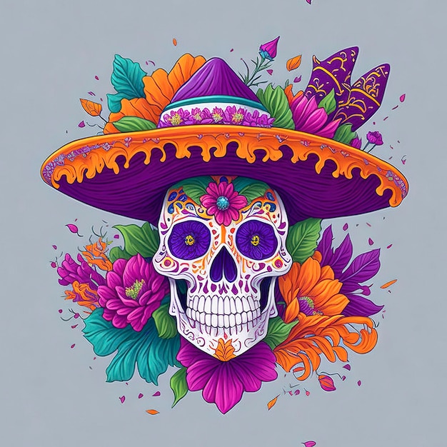 Mexican Skull Clipart Transparent PNG Hd Mexican Cinco De Mayo Skull Tattoo  Sand Hammer Mexican Cinco De Mayo Skull Floral Tattoo PNG Image For Free  Download