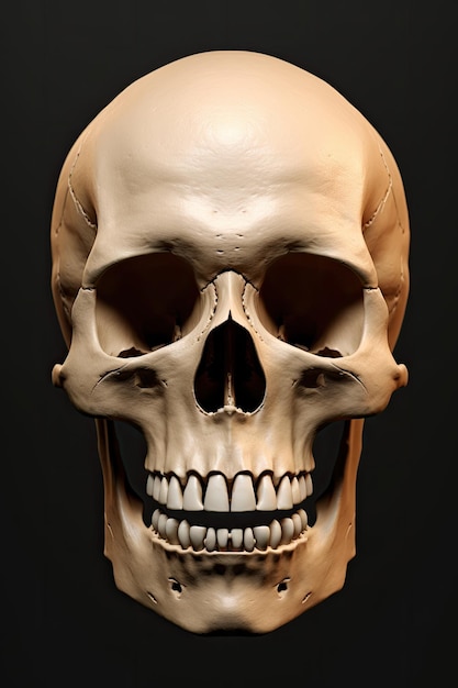 a skull with teeth and teeth