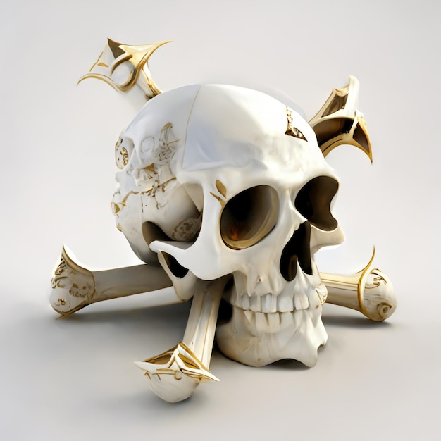 A skull with the word pirate on it