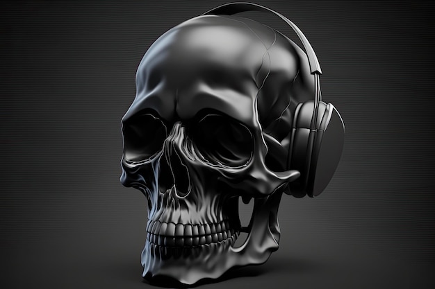 Skull without sounds without noise