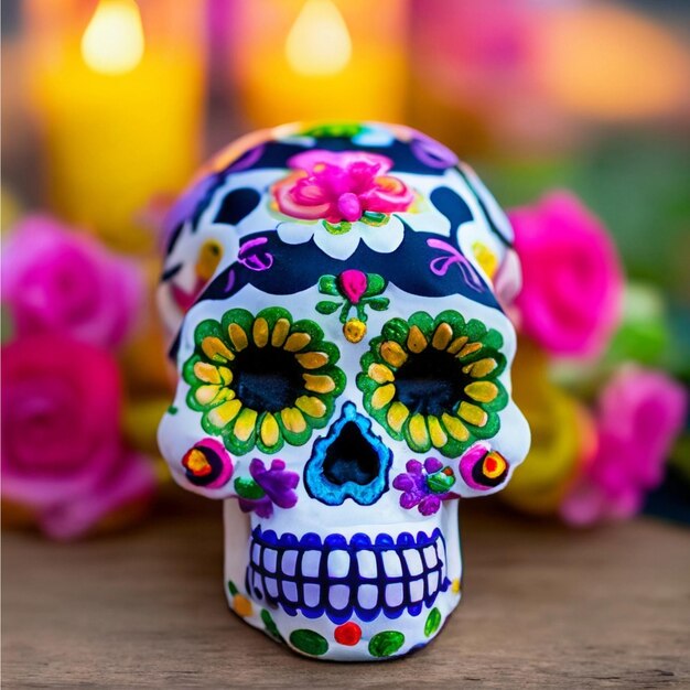 Skullmexican skullday of the deadskeleton head