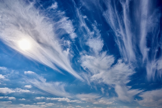 Sky background picturesque sky with clouds landscape panoramic scene dramatic sunny day view