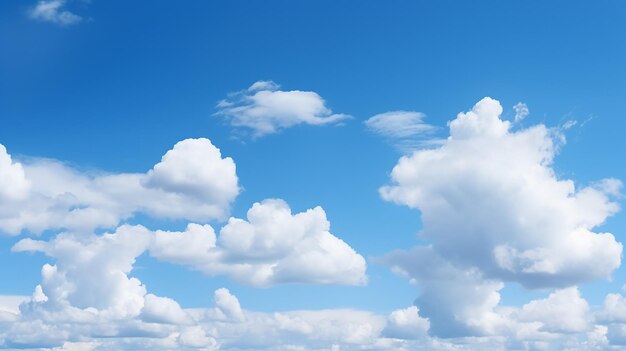 Sky background with blue sky and white clouds during day
