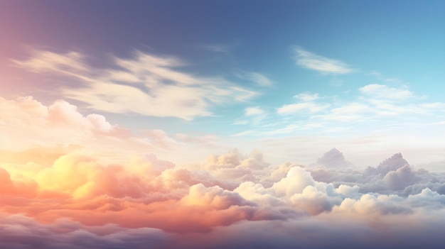 Photo sky backgrounds with atmospheric skies created by ai