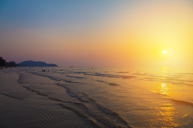 Sky and beach before sunset background