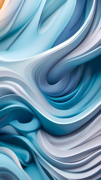 Sky blue 3D waves abstract background