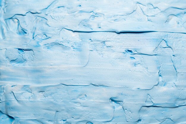 Sky blue acrylic paint Decorative art abstract background Textured plaster wall surface