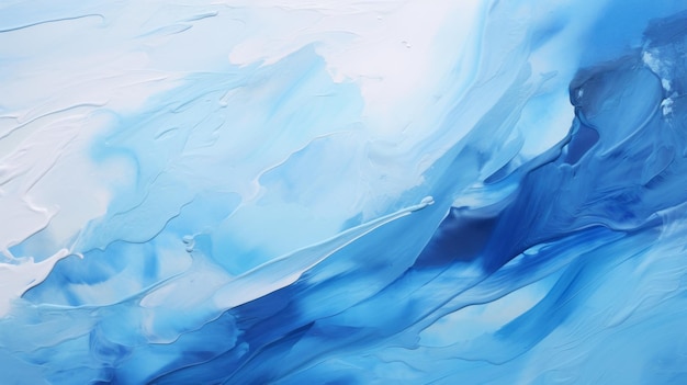 Sky Blue A Beautiful Abstract Painting With Flowing Textures