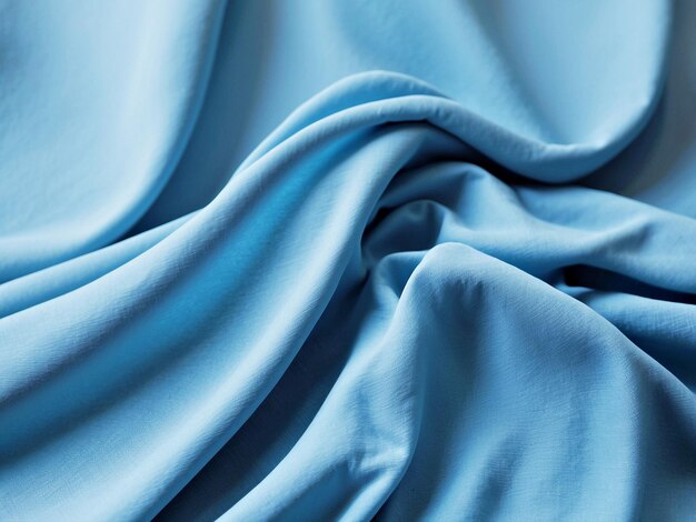 Photo sky blue rayon fabric beautiful textured